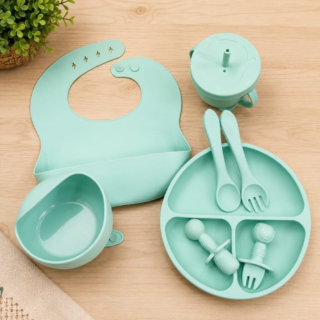 BPA Free Baby Silicone Feeding Set 8pcs – Paste