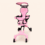 Lightweight Foldable Baby Stroller with Canopy & Parent Push Handle | 360° Wheels | Pink