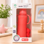 Premium Glass Baby Feeding Bottle with Handle – 240ml | BPA Free