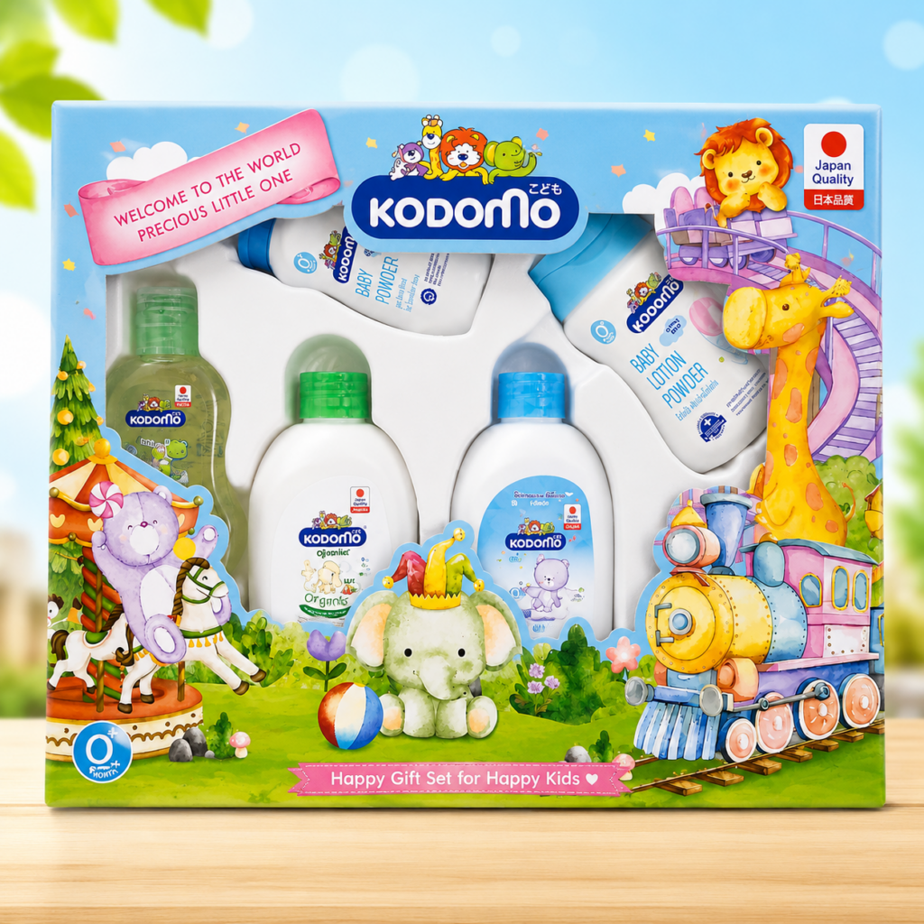 Kodomo Gentle Care Baby Toiletries Set – 5 Pieces Pack for Sensitive Skin