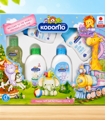 Kodomo Gentle Care Baby Toiletries Set – 5 Pieces Pack for Sensitive Skin