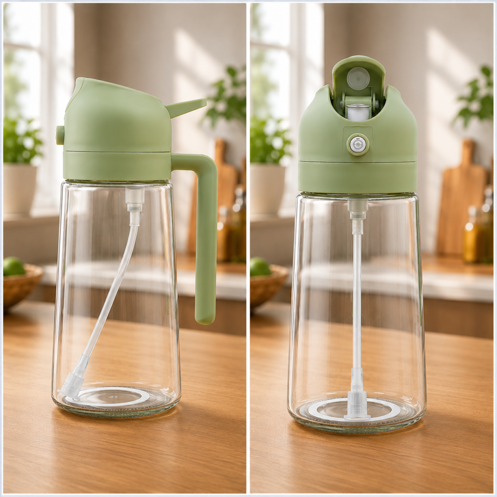2-in-1 Oil Spray & Pour Bottle 500ml