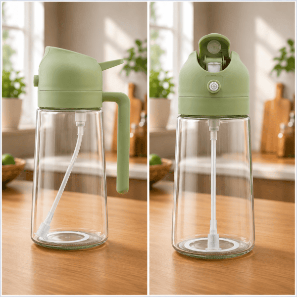 2-in-1 Oil Spray & Pour Bottle 500ml