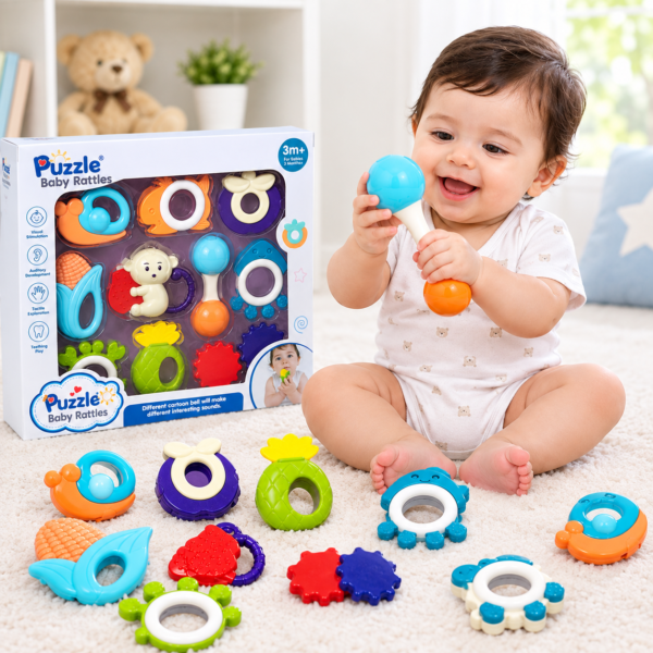 Puzzle Baby Rattles 3+ Months