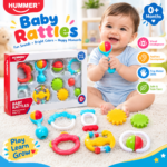 HUNGER 8 Piece Baby Rattle Set – Colorful Baby Toys