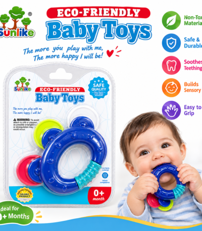 SUNLIKE Baby Teether Toy | Eco-Friendly Baby Toys 0+ Months